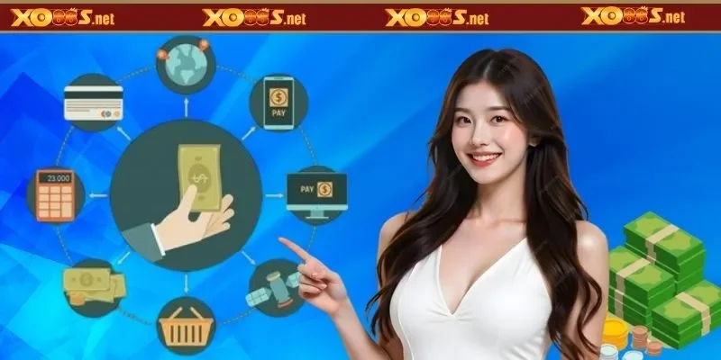 Truy cập mục rút tiền trong giao diện chính XO88